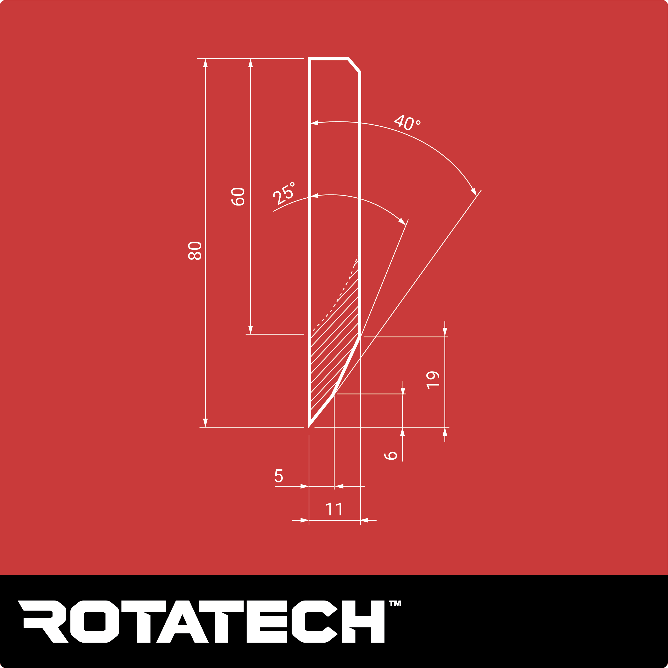 Rotatech chipper blades to fit Forst ST6P